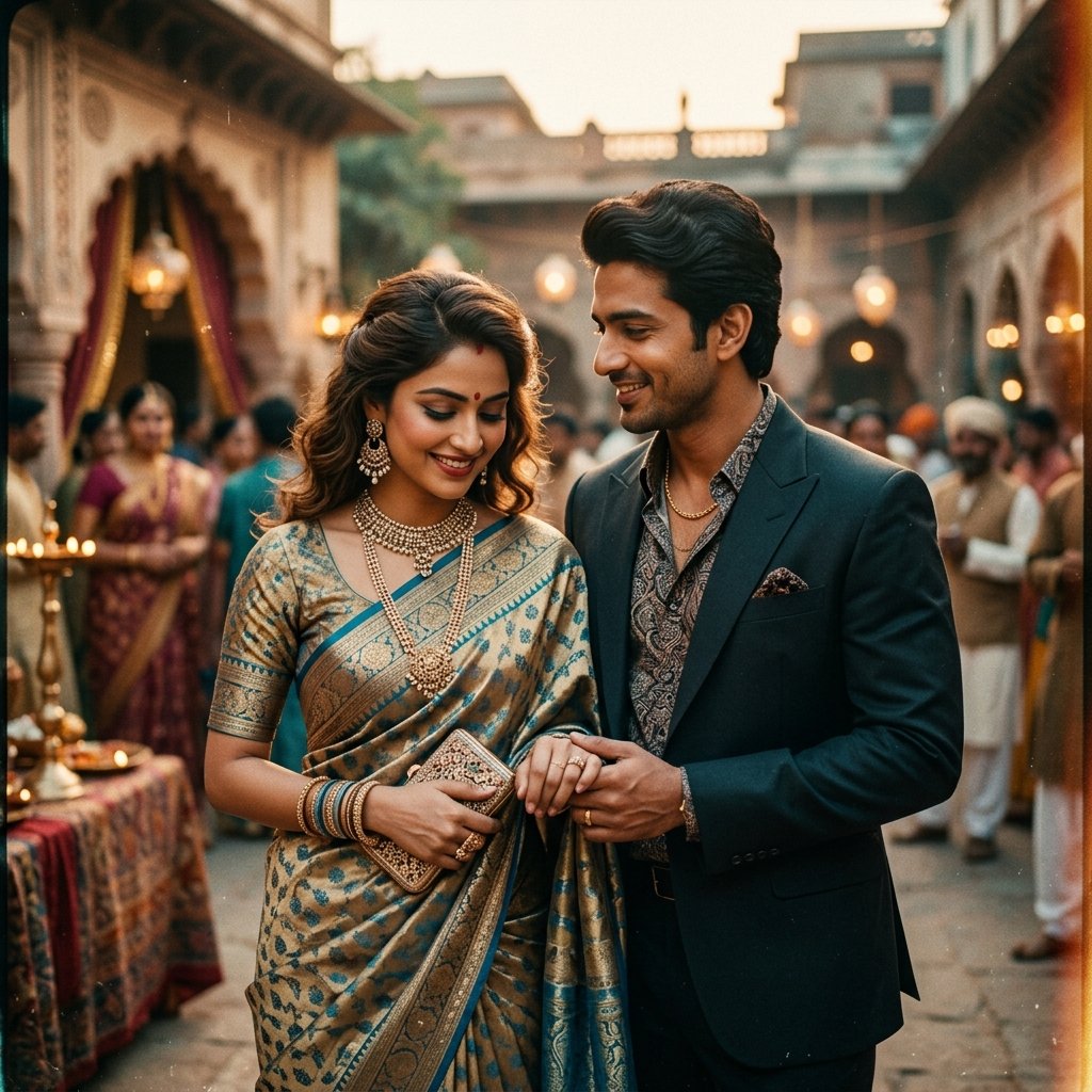 1990s Romantic Bollywood Cinema 35mm Film Still