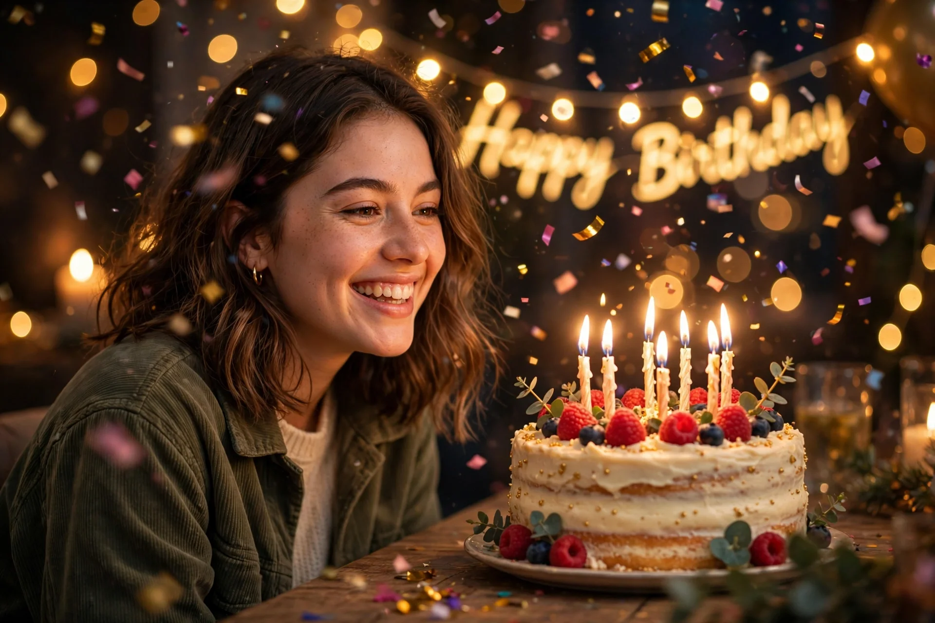 Birthday Cake Celebration — Happy Birthday Photo Edit Prompt