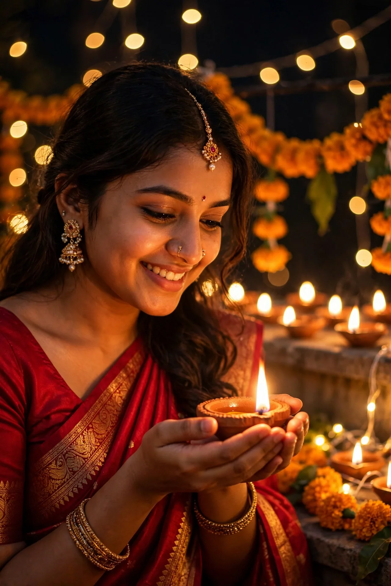 Diwali Diya Portrait — Festive Photo Edit Prompt
