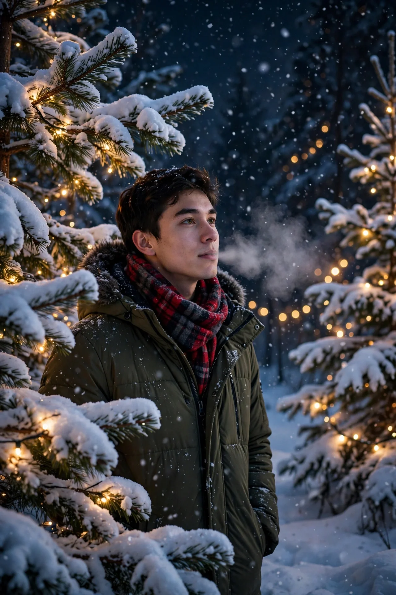 Snowy Christmas Wonderland — Winter Photo Edit Prompt