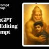Promptsnap #6 ChatGPT Photo Editing Prompt – Divine Hug by Lord Hanuman (Spiritual AI Edit)