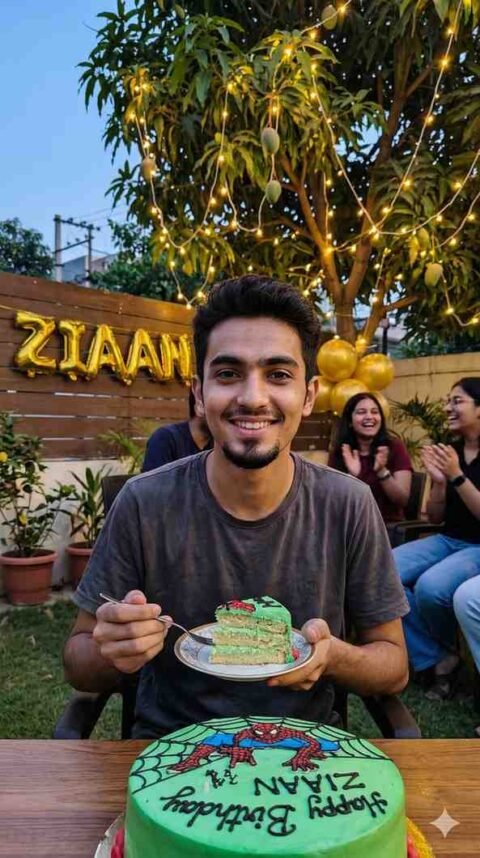 Ziaan Name Happy Birthday Gemini Prompt: Twilight Garden Party Scene