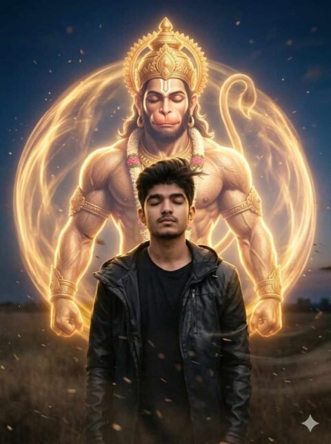 Ultra Realistic Hanuman Devotional Portrait Prompt in 8K Cinematic Style (Face Lock AI Prompt)