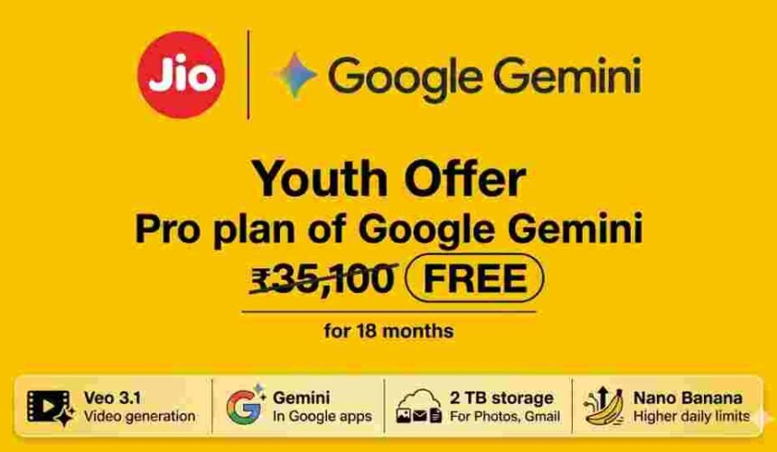 google ai pro plan for jio user